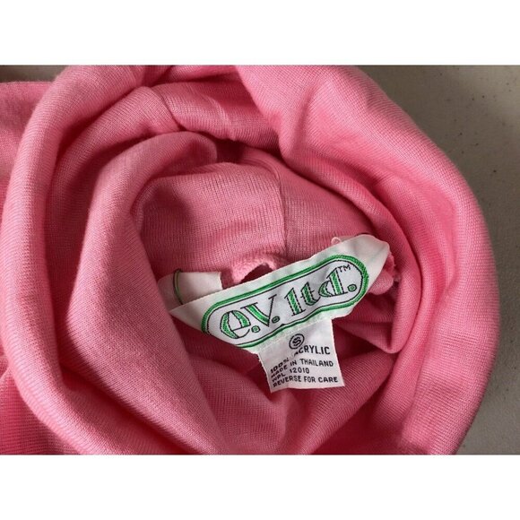 E.V. Ltd Vintage Pink Turtleneck Top Womens Small - Picture 4 of 5